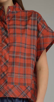 Foxcroft Plaid Top