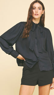 Black Tie Neck Top