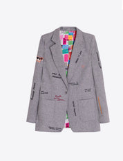 Light Gray Printed Jacket