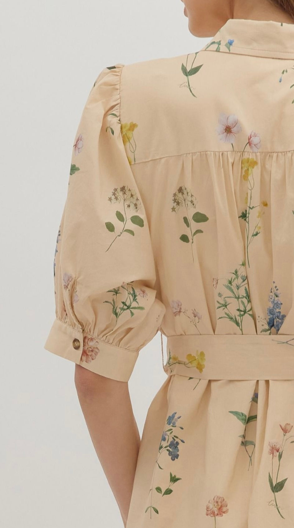 Ecru Floral Dress