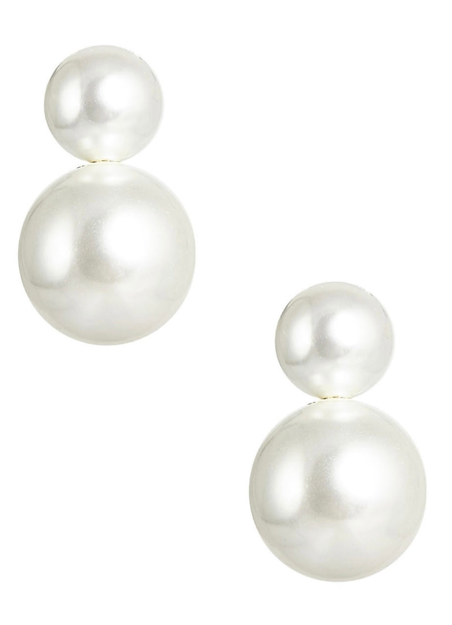 Double Pearl Stud