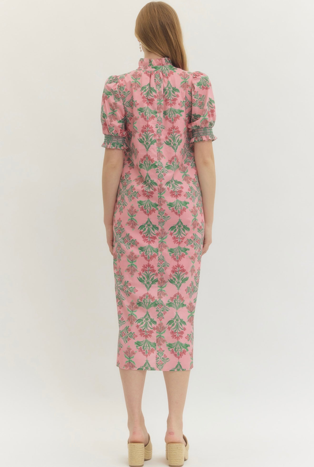 Pink/Pink Floral Maxi Dress