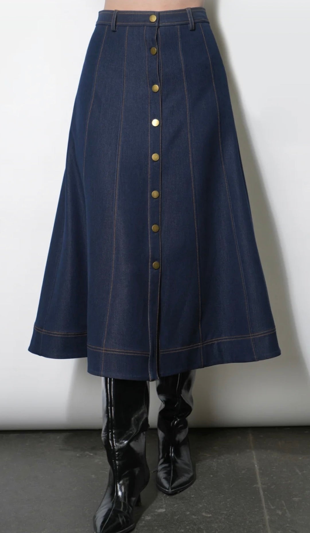 Denim Maxi Skirt