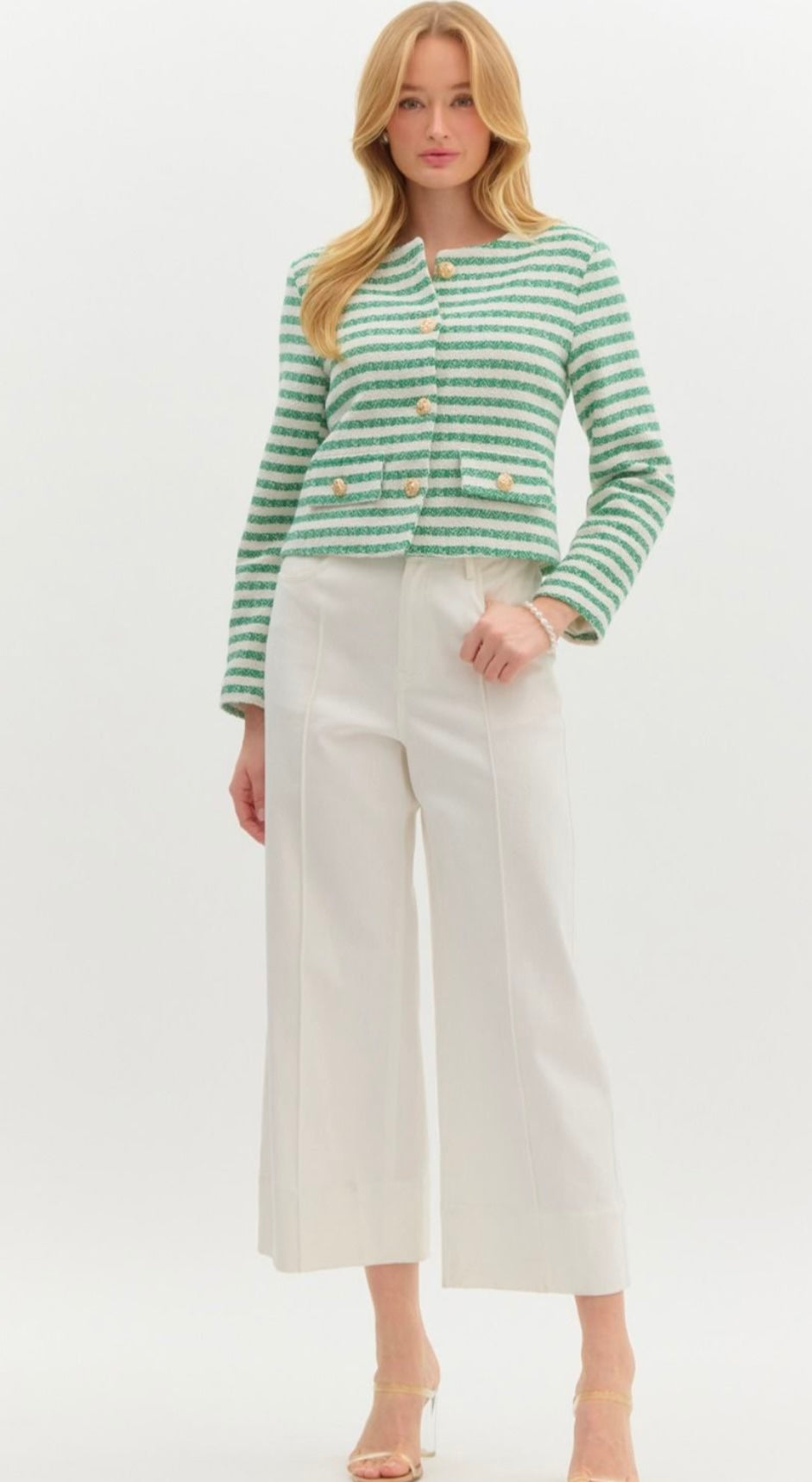 Green Striped Jacket