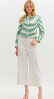 Green Striped Jacket
