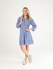 Arden Blue Gingham Dress