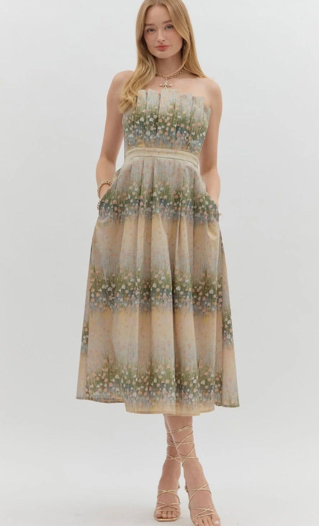 Strapless Multi Dress