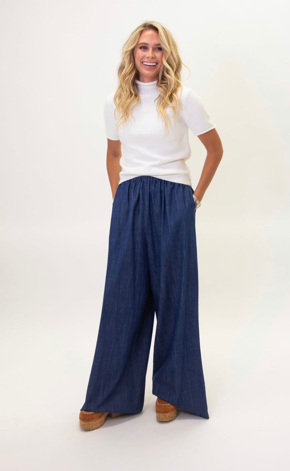 Denim High Waist Pant