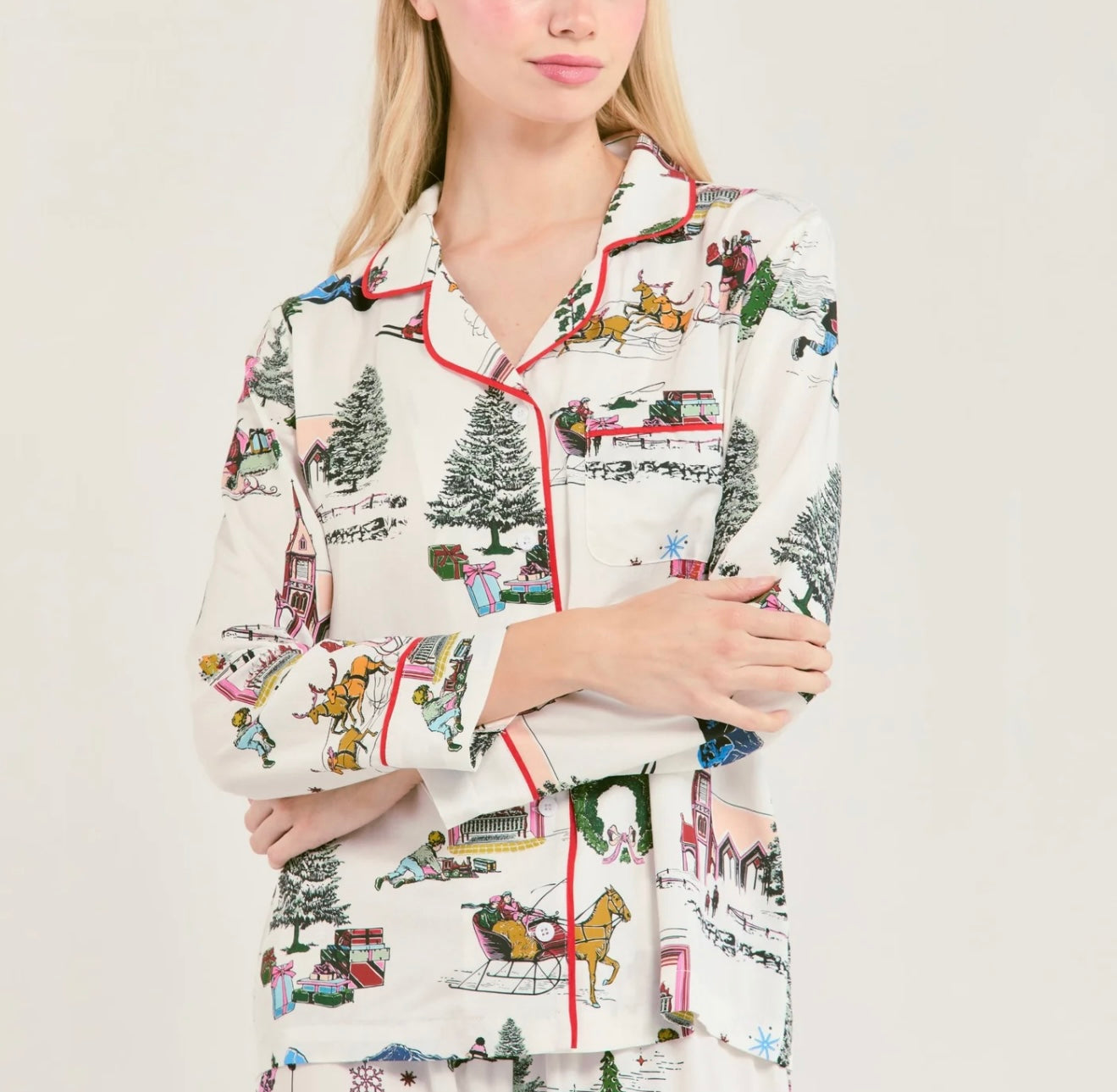 Holiday Toile Pajama Set