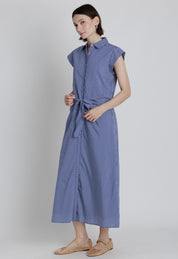 Sky Blue Striped Maxi Dress