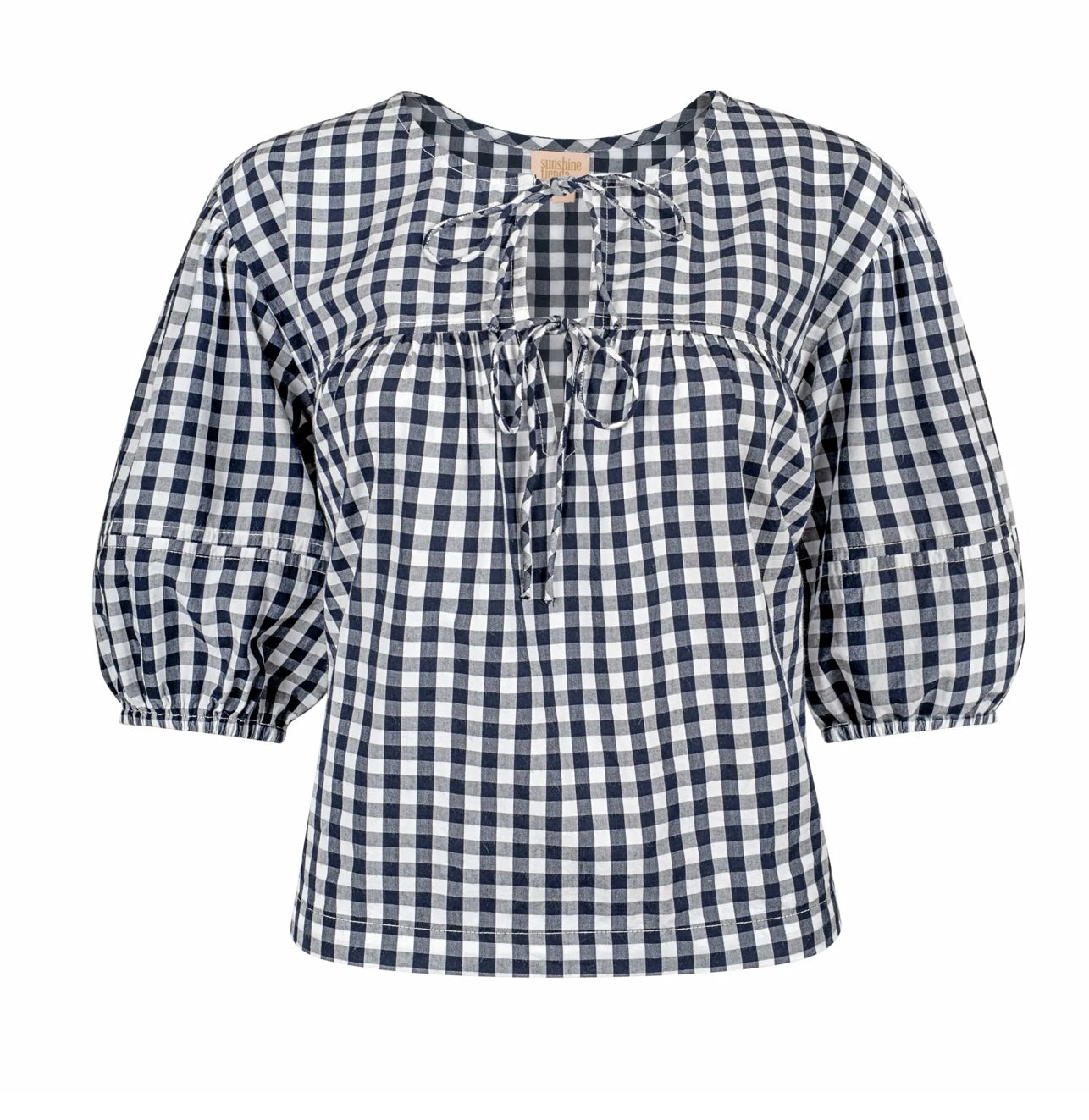 Navy Gingham Mira Top