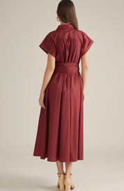 Maroon Belted Dress
