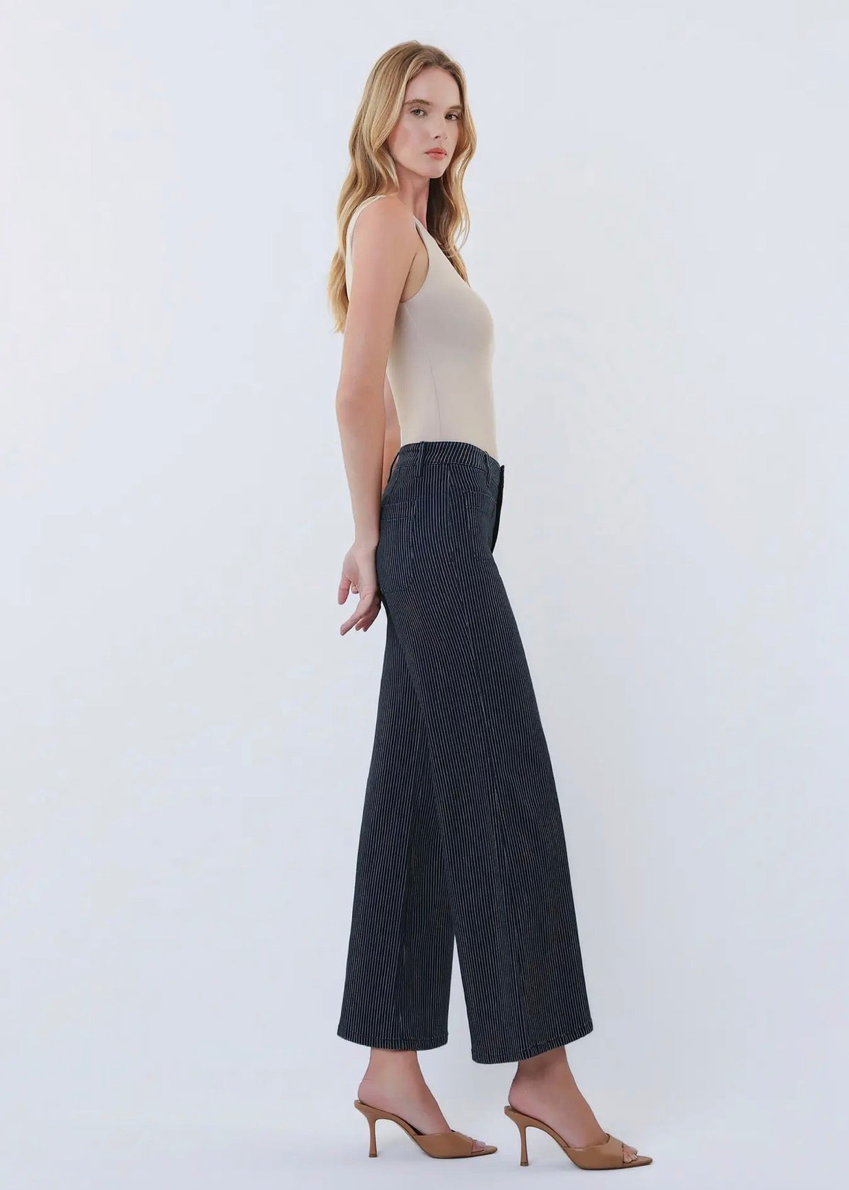 Striped Patch Pocket Pant