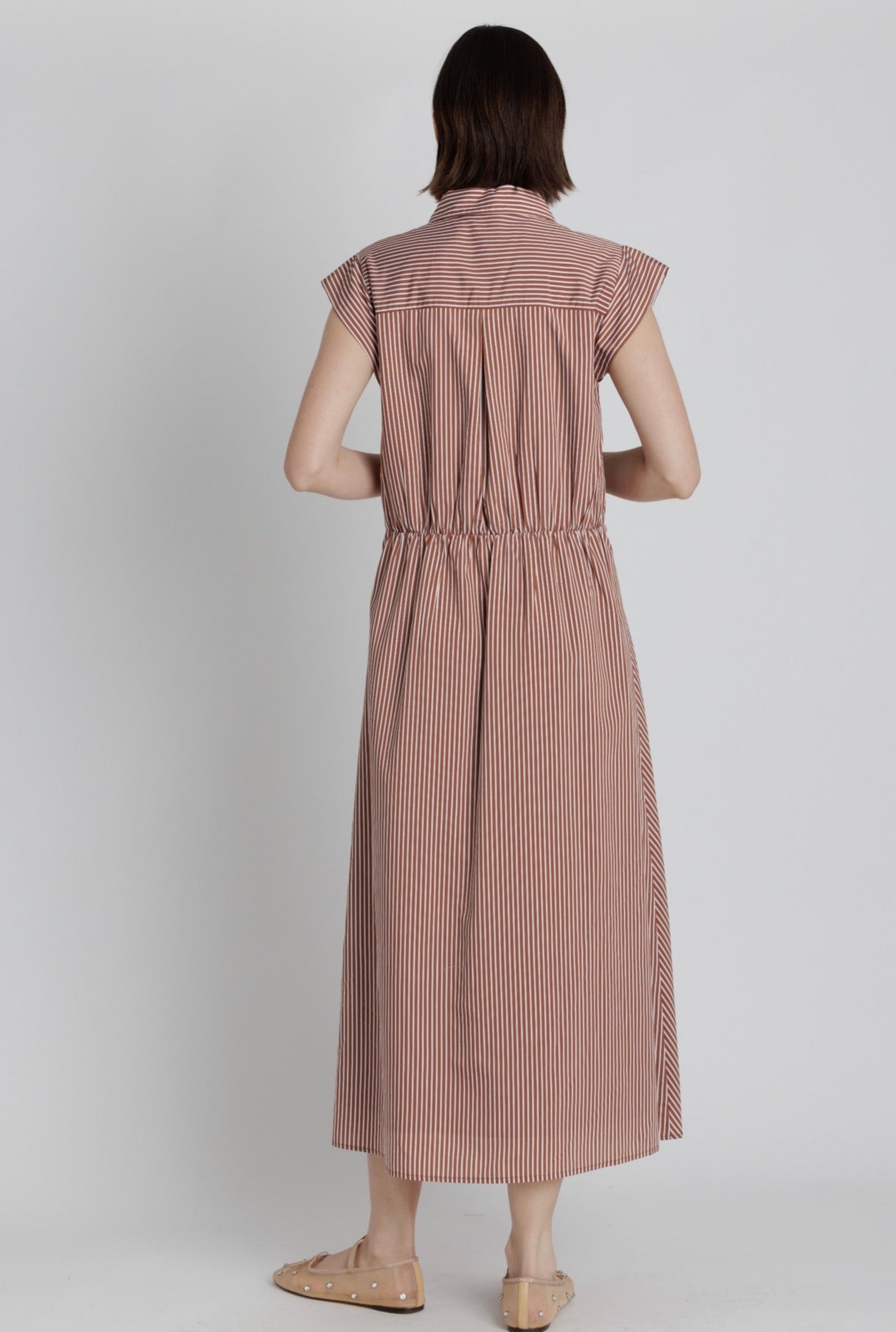 Chestnut Stripe Maxi Dress