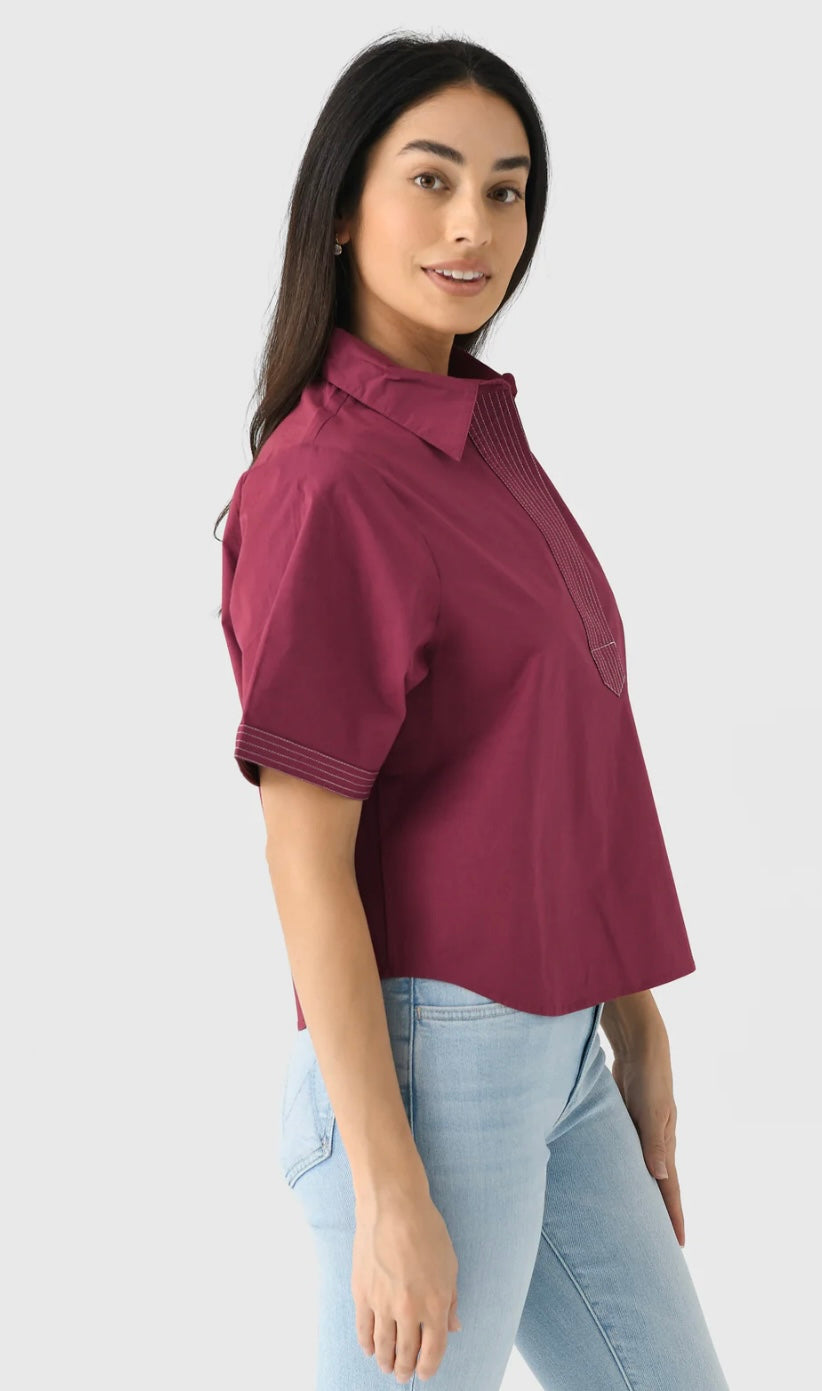 Solid Maroon Game Day Top