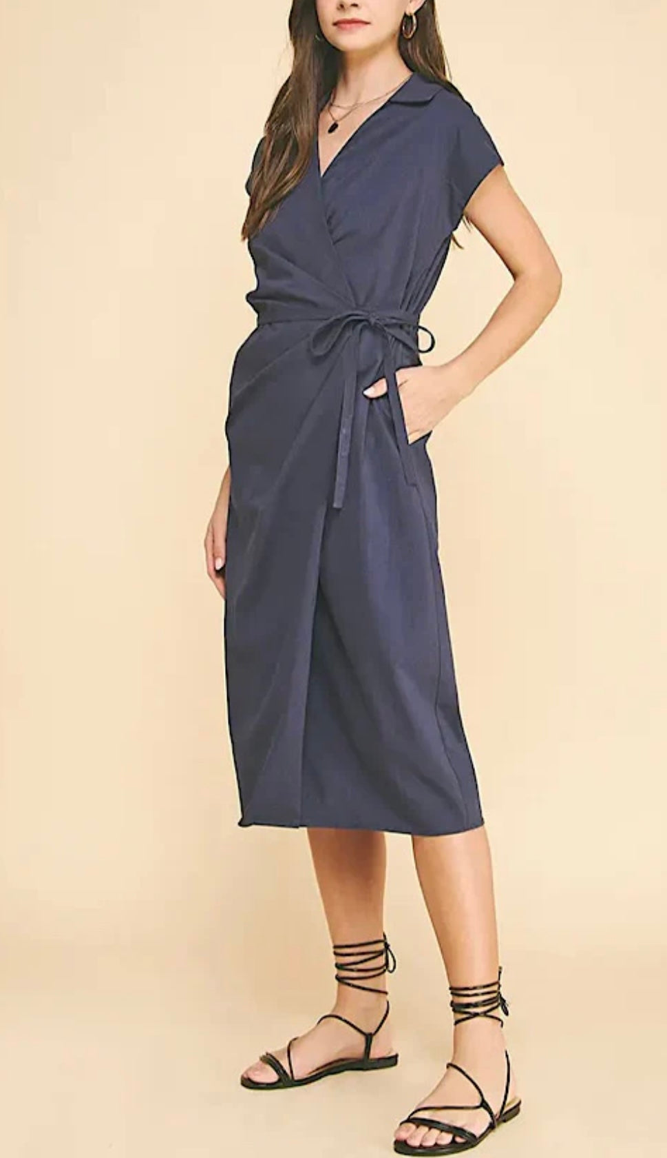 Navy Wrap Dress