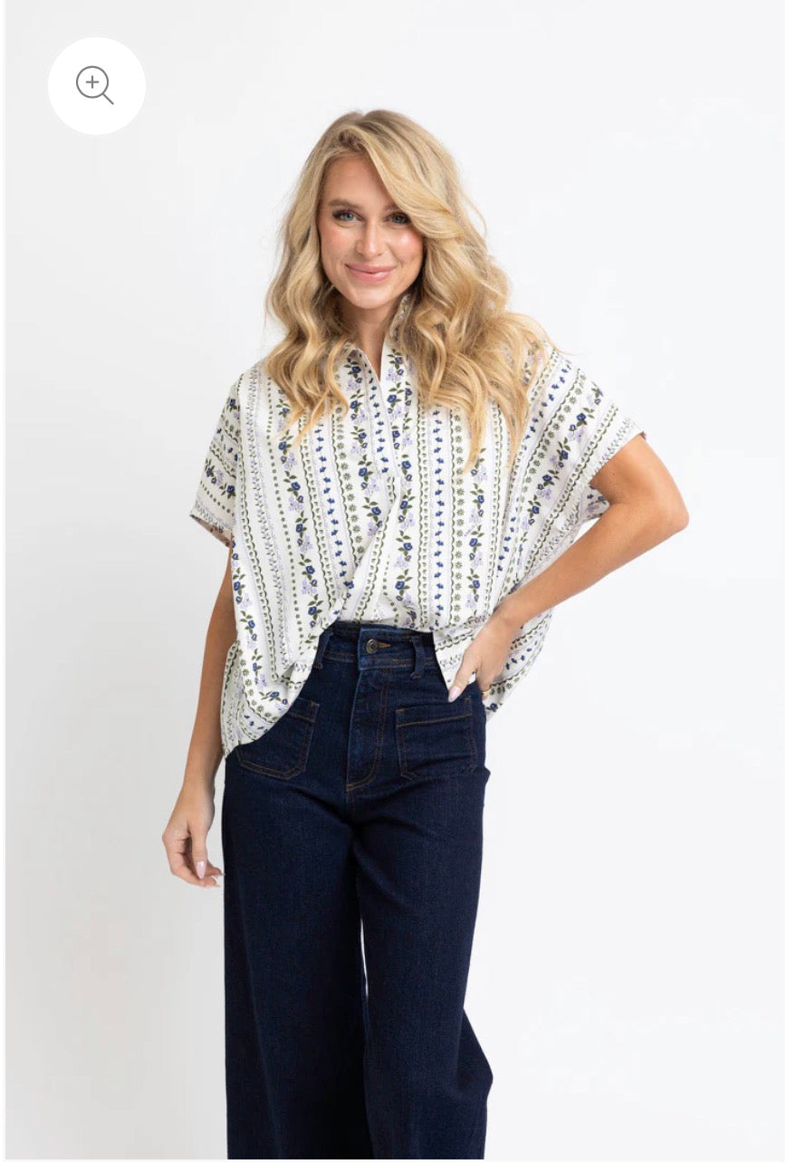 French Floral Signature Top