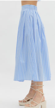 Blue Stripe Skirt
