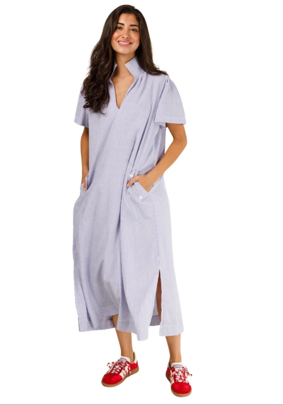 Gretchen Seersucker Maxi Dress