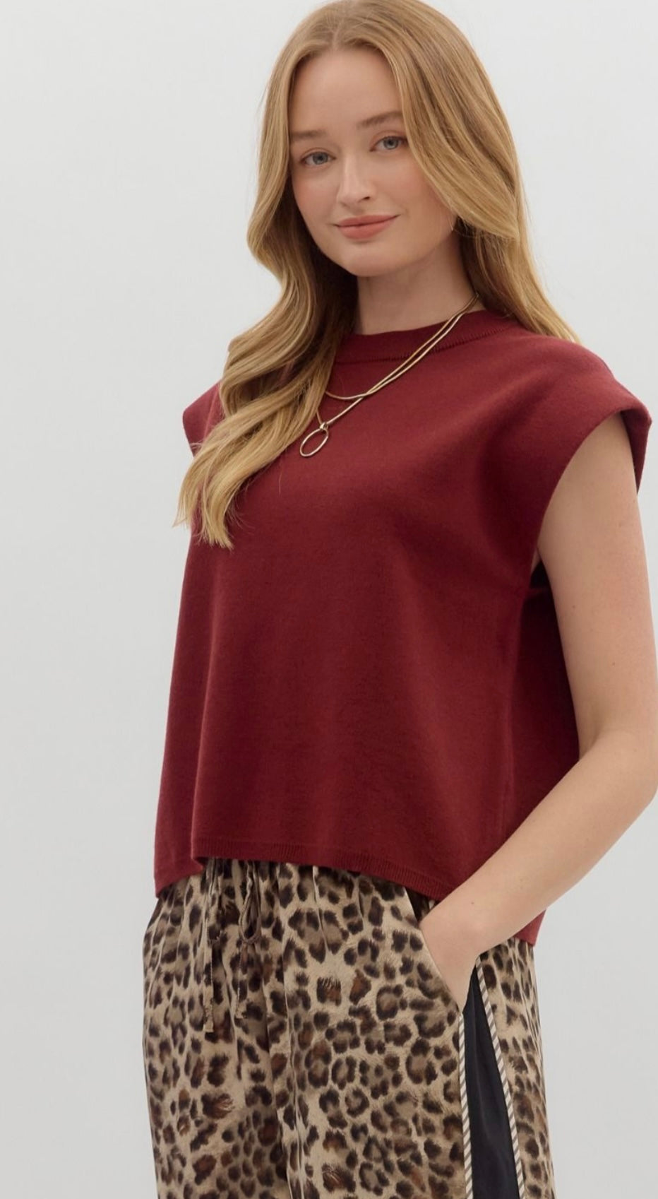 Burgundy Best Sweater Top