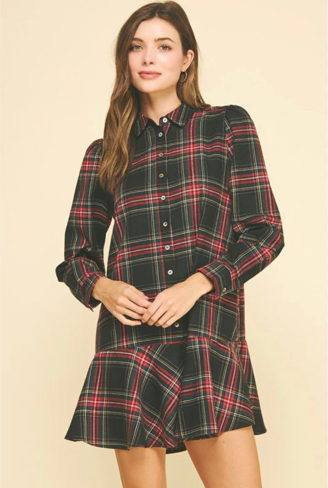 Black Tartan Dress