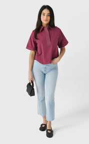 Solid Maroon Game Day Top