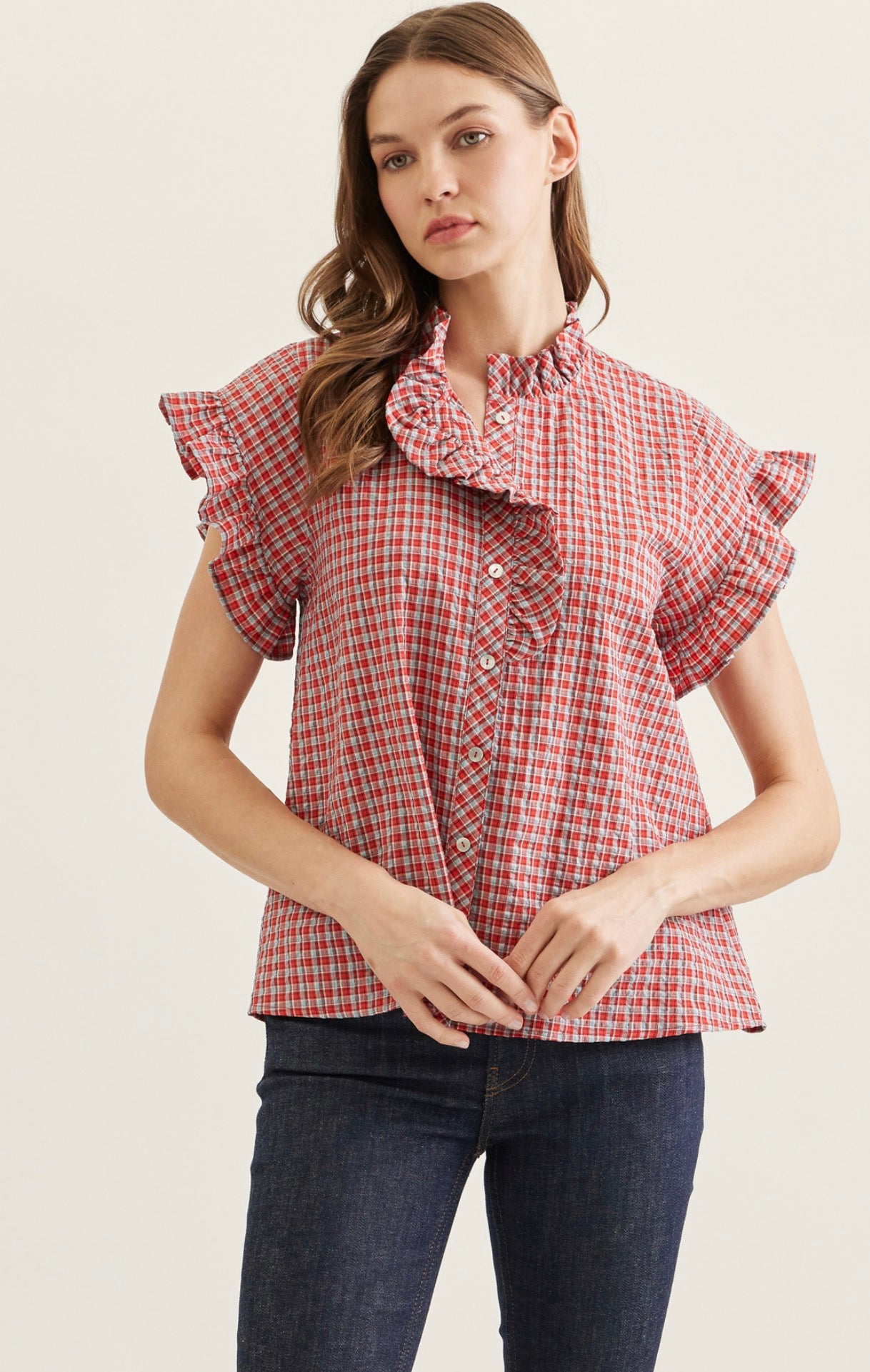 Liberty Plaid Top