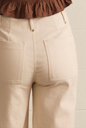 Ecru Denim Pants