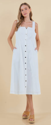 Square Neck Midi Dress