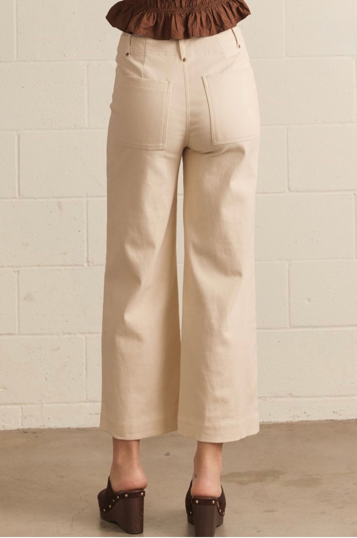 Ecru Denim Pants