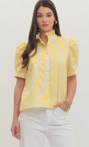 Lemon Stripe Top
