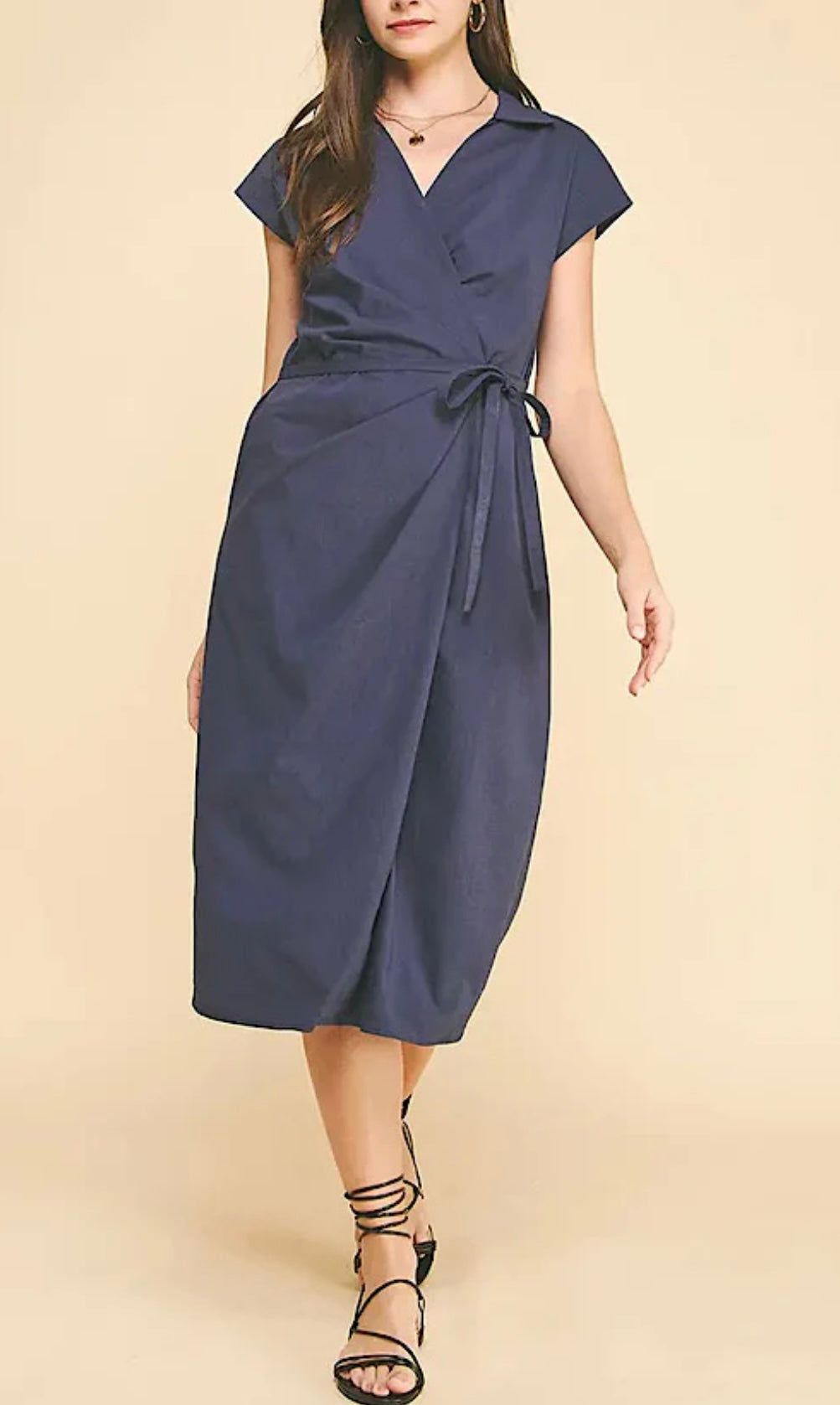 Navy Wrap Dress
