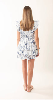 Toile Ruffle Dress