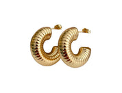 Small Ripple Hoop Earring