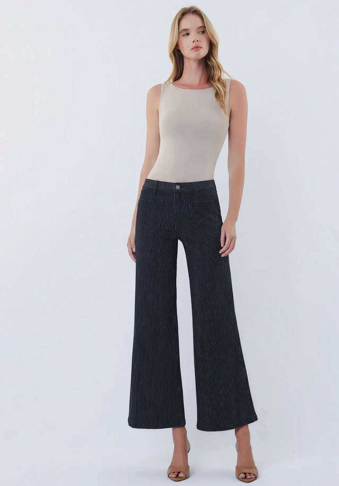 Striped Patch Pocket Pant