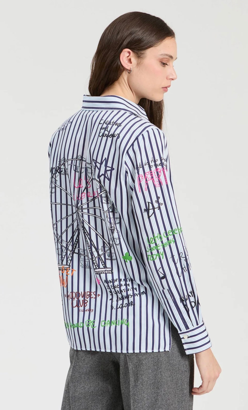Printed Striped Shirt