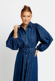 Denim Puff Sleeve Dress