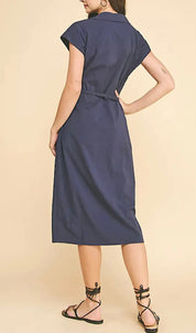 Navy Wrap Dress