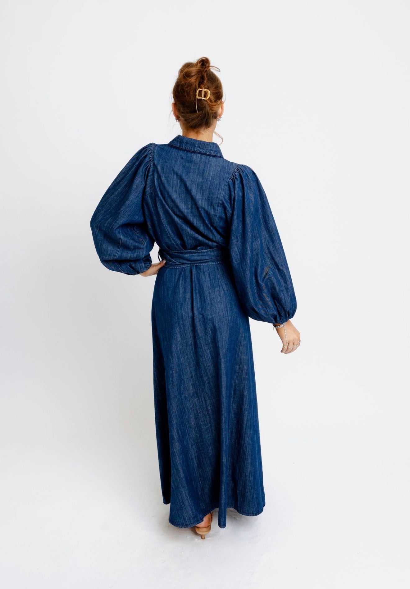 Denim Puff Sleeve Dress
