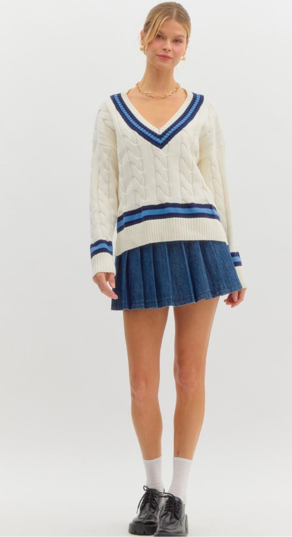 Varsity Sweater Top