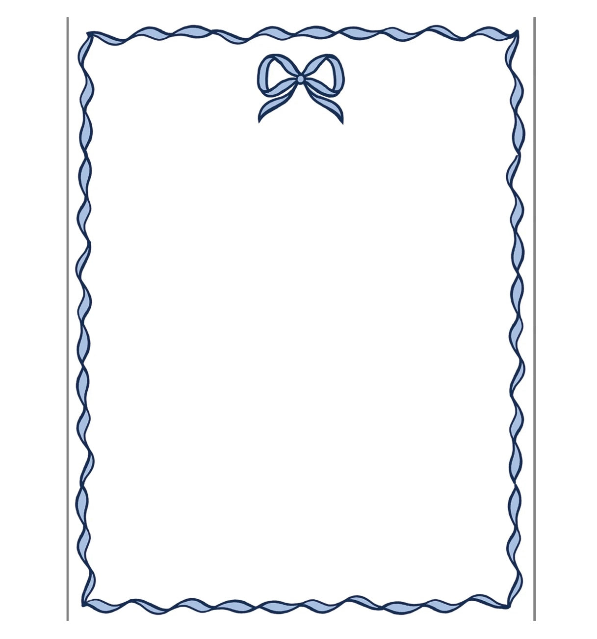 Blue Bow Notepad