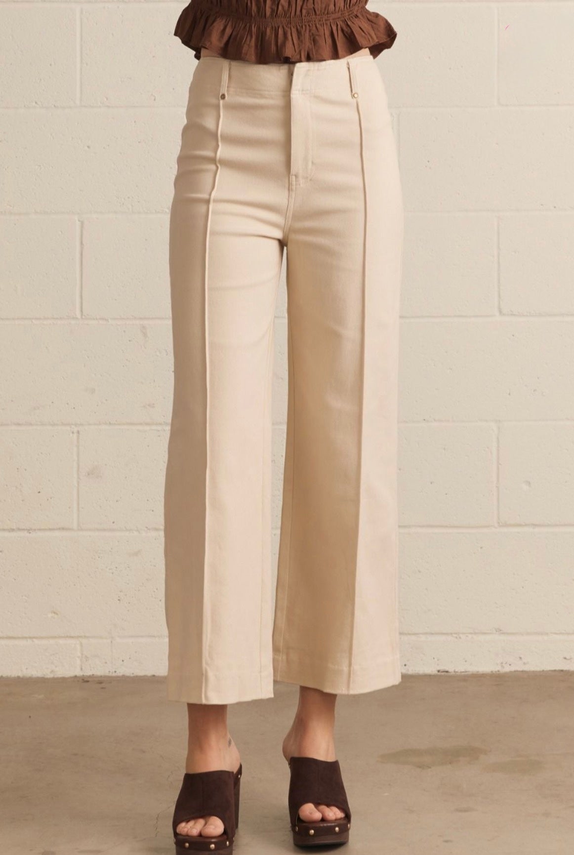 Ecru Denim Pants