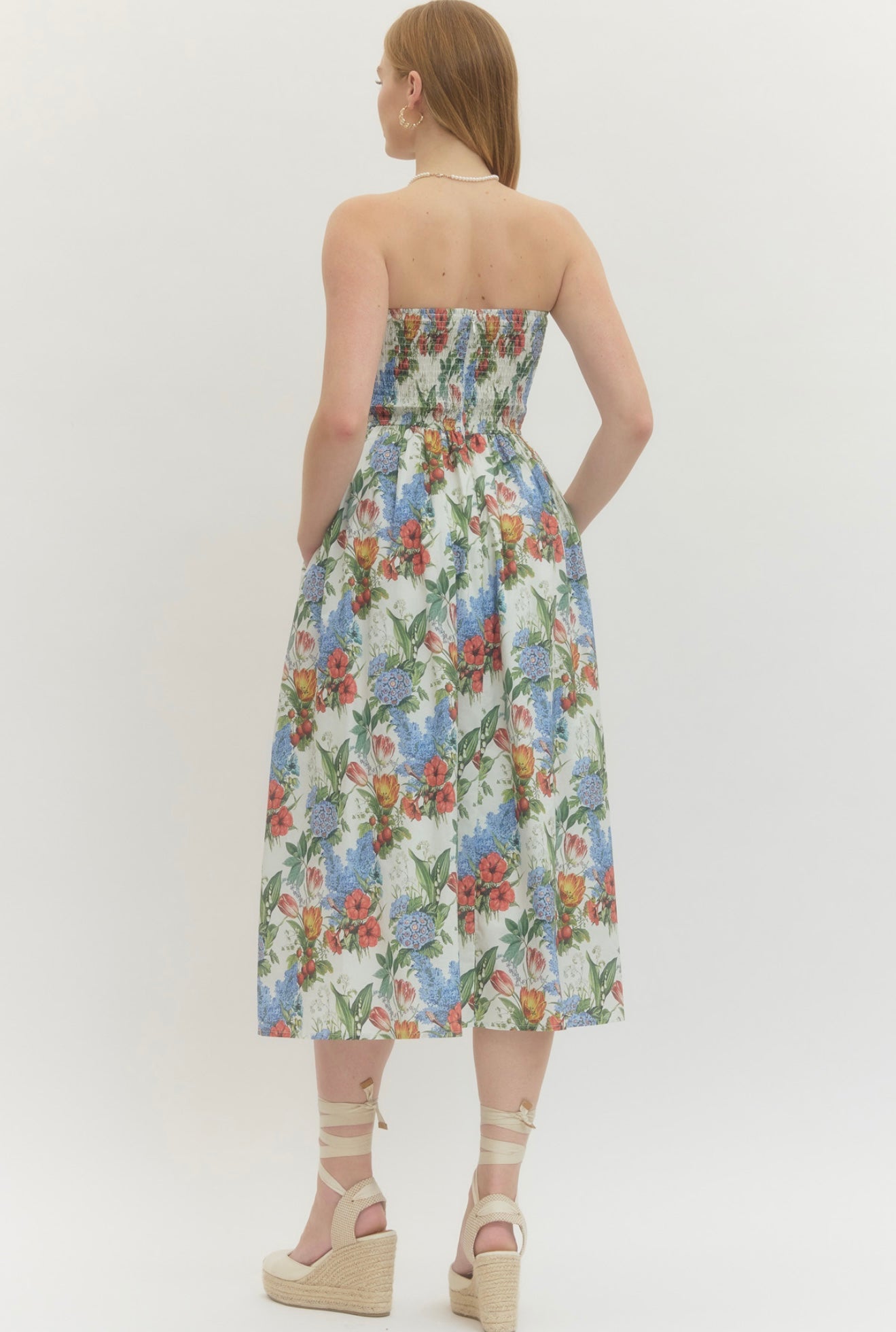 Floral Fun Strapless Dress