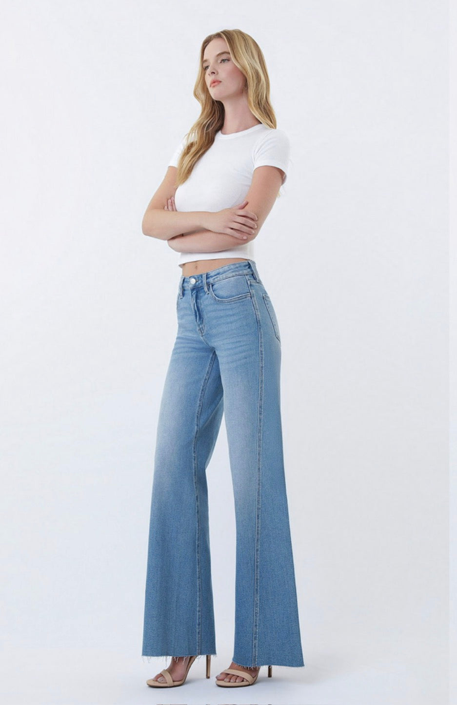 High Rise Twist Seam Jeans