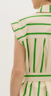 Green Striped Tennis Dress