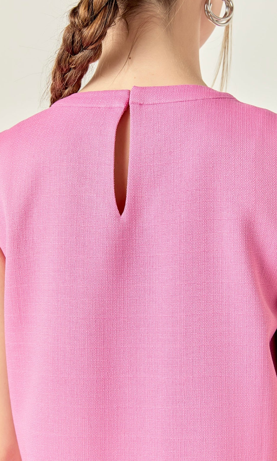 Pink Sleeveless Mini Dress