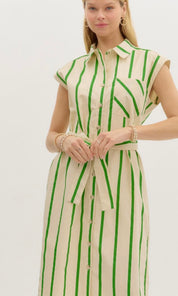 Green Striped Tennis Dress
