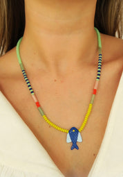 Blue Fish Necklace