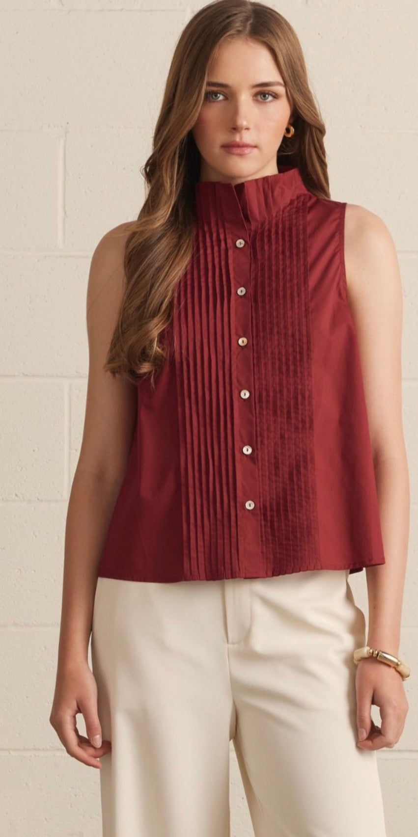 Maroon Time Top