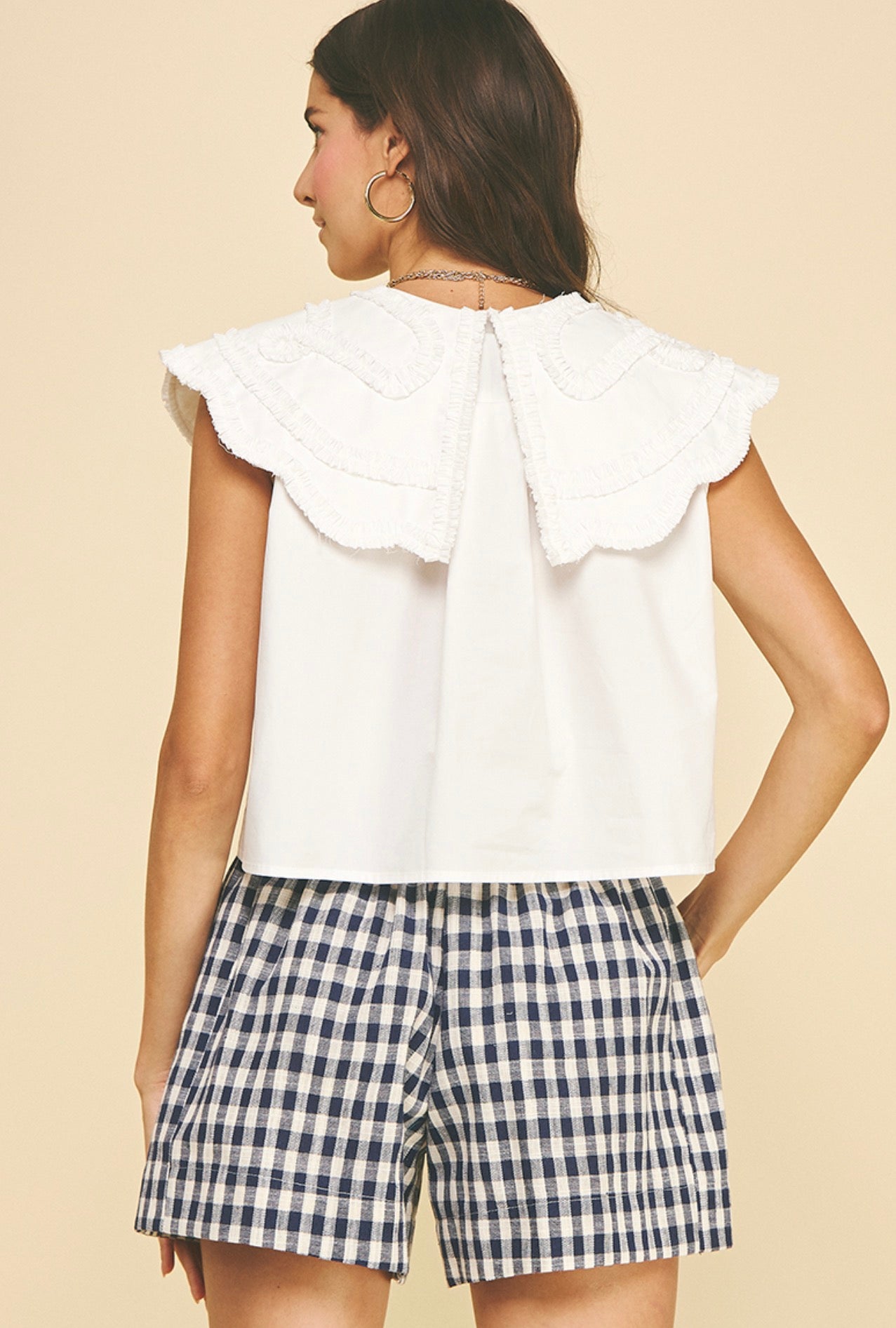 White Collar Top